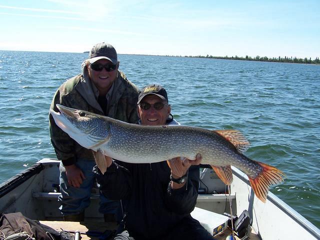Roy Wendt with his huge pike