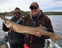 GUIDE BEAVER AND DAVE WITH A TROPHY PIKE