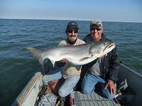 Jim Artes and Boyd with a 28lb Laker
