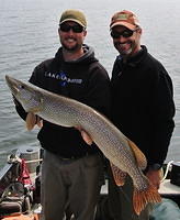 Jeff and Nevin with a nice fly caught pike