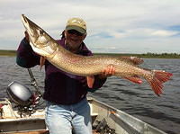 Uncle Wayne and his 25lb Pike, the next fish after the 27!