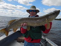 Jim Baker with a big Northern pike